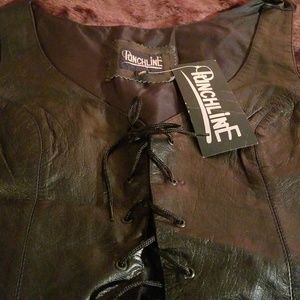 Brand new Genuine leather lace up vest